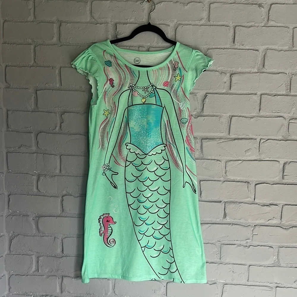 NEW Mint Green Mermaid Graphic Dress size  XXL